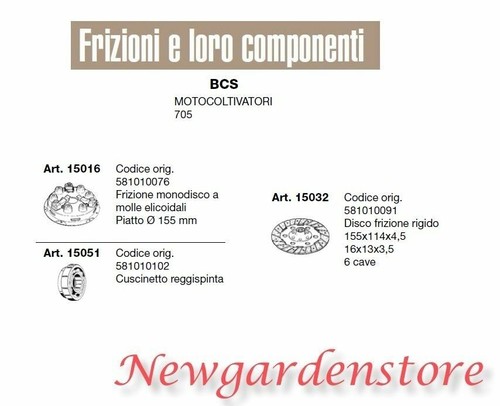Frizione monodisco cuscinetto