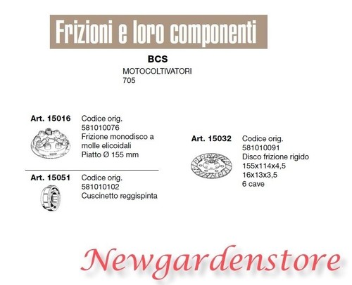 Frizione monodisco cuscinetto